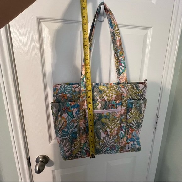 Vera Bradley recycled cotton tote bag in rainforest canopy - Picture 11 of 15
